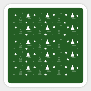 Christmas Geometric green tree abstract Sticker